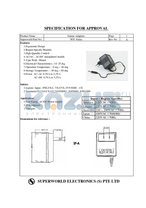 WH060250 datasheet - Linear Adaptors