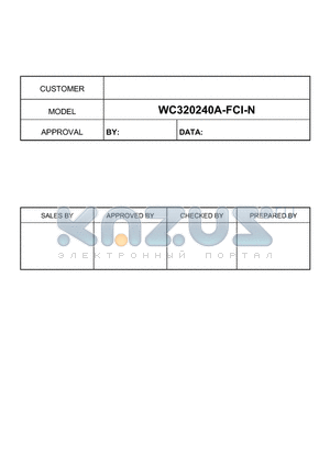 WH320240A-DN datasheet - WC320240A-FCI-N