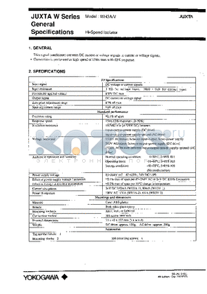 WH3A-3Z-1 datasheet - Hi-Speed Isolator