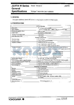 WH4A-0G-2 datasheet - Voltage Transmitter (non-isolated)