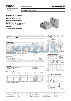 V23057-B2023-A101 datasheet - Power PCB Relay Card E
