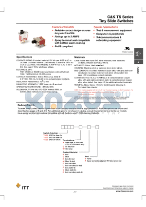 TS01AQE datasheet - Tiny Slide Switches