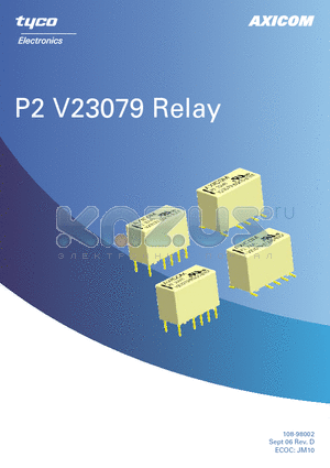 V23079-B2218-B301 datasheet - P2 V23079 Relay