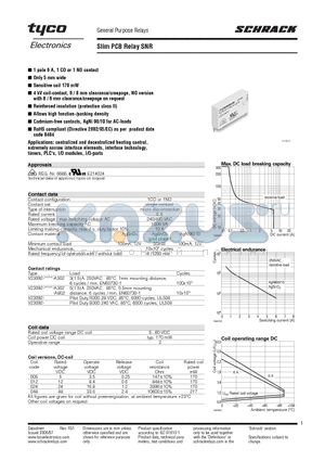 V23092-A1012-A201 datasheet - Slim PCB Relay SNR