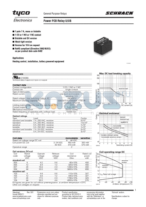 V23148-A0005-B101 datasheet - Power PCB Relay U/UB