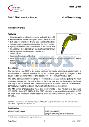 V23867 datasheet - SMCTM SB Connector Jumper