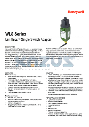 WLS1A00AQBT1 datasheet - Limitless Single Switch Adapter