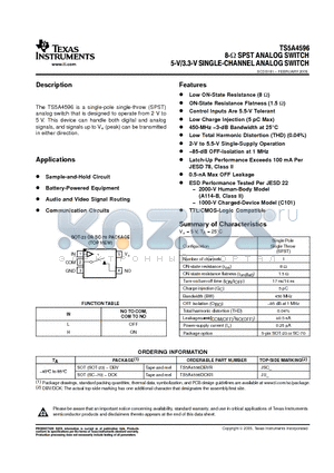 TS5A4596DBVR datasheet - 8- SPST ANALOG SWITCH