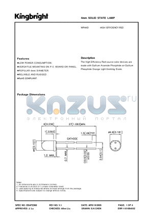 WP44ID datasheet - 4mm SOLID STATE LAMP