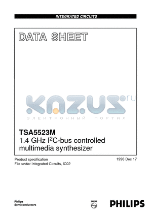 TSA5523M/C1 datasheet - 1.4 GHz I2C-bus controlled multimedia synthesizer