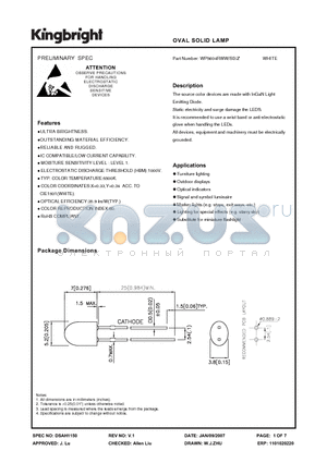 WP5604RWW/SD/Z datasheet - OVAL SOLID LAMP