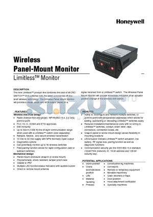 WPMM1A03A datasheet - Wireless Panel-Mount Monitor