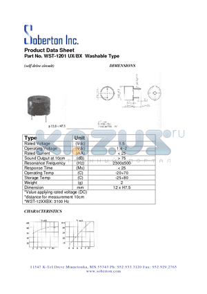 WST-1201UX datasheet - Washable Type
