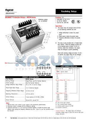 WSYN-50-120-12DC-A datasheet - Paralleling Relays
