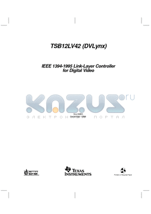 TSB12LV42PZ datasheet - IEEE 1394-1995 Link-Layer Controller for Digital Video