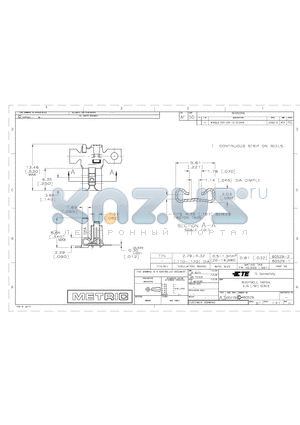 60529-1 datasheet - RECEPTACLE, FASTON, 4.75[.187] SERIES