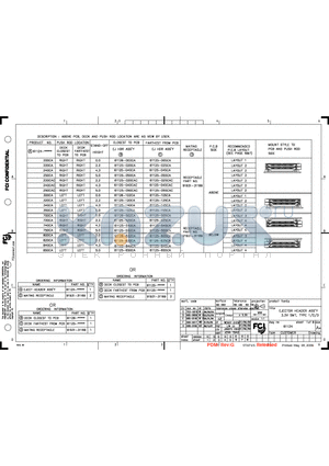 61124-820ALF datasheet - ABOVE PCB, DECK AND PUSH ROD LOCATION ARE AS VIEW BY USER