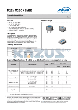 M2E datasheet - Double-Balanced Mixer