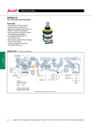 61C11-01-04-01 datasheet - 16 or 32 Position with Pushbutton
