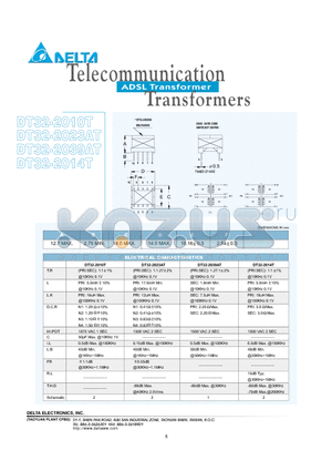 DT32-2014T datasheet - ADSL TRANSFORMER