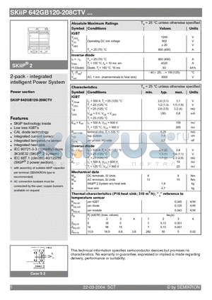 642GB120-208CTV datasheet - 2-pack - integrated intelligent Power System