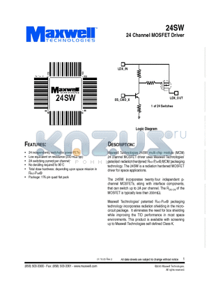 24SWRPQI datasheet - 24 Channel MOSFET Driver
