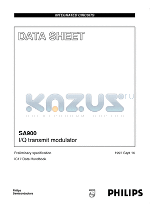 SA900 datasheet - I/Q transmit modulator