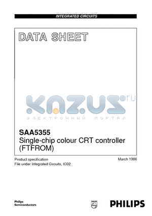 SAA5355 datasheet - Single-chip colour CRT controller FTFROM
