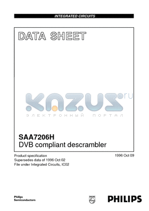 SAA7206 datasheet - DVB compliant descrambler
