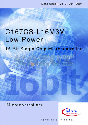 SAB-C167CS-L16M3V datasheet - 16-Bi t Single-Chip Microcontroller