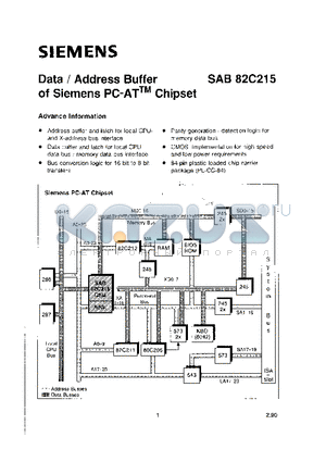 SAB82C215-12-N datasheet - ADVANCE INFORMATION