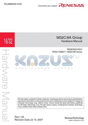 M308A0SGP datasheet - RENESAS MCU M16C FAMILY / M32C/80 Series