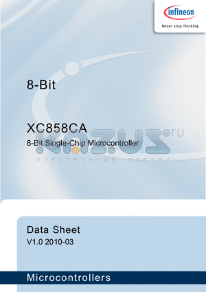 SAF-XC858CA-13FFI5V datasheet - 8-Bit Single-Chip Microcontroller