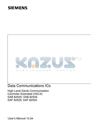 SAF82526N datasheet - Data Communications ICs