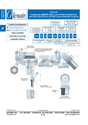 319FB134XM20B datasheet - Composite EMI/RFI Ultra Low-Profile Shield Sock