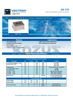 DX-170_12 datasheet - Oven Controlled Crystal Oscillator