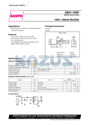 SB01-15NP datasheet - 150V, 100mA Rectifier