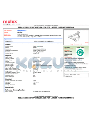 68561-0015 datasheet - 1.27mm (.050