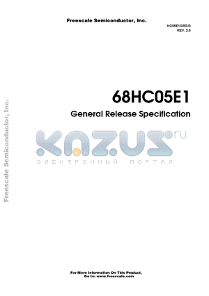 68HC05E1 datasheet - General Release Specification