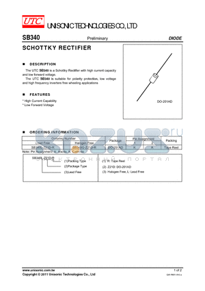 SB340L-Z21D-R datasheet - SCHOTTKY RECTIFIER