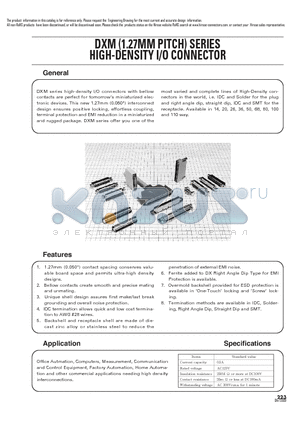 DX30AM-80P datasheet - HIGH-DENSITY I/O CONNECTOR