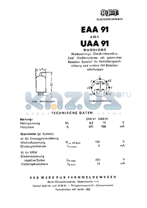 UAA91 datasheet - DUODIODE