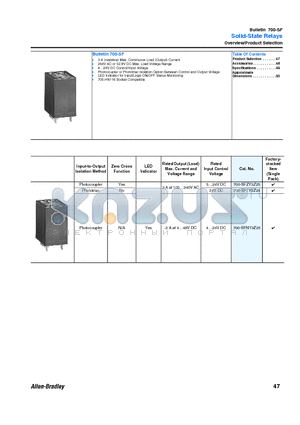 700-N41 datasheet - Solid-State Relays