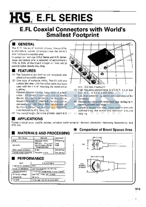 E.FL-LP-040 datasheet - E.FL Coaxial Connectors with World Smallest Footprint