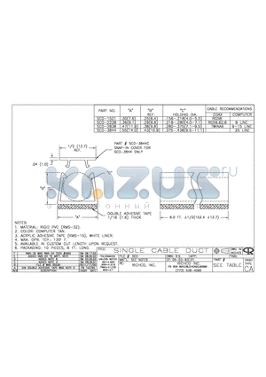SCD-3844 datasheet - SINGLE CABLE DUCT