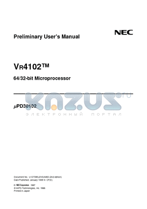 UPD30102 datasheet - 64/32-bit Microprocessor