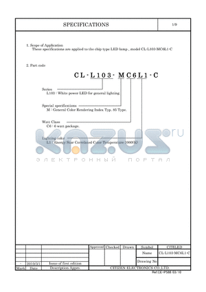 CL-L103-MC6L1-C datasheet - LED lamp