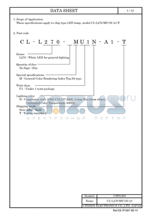 CL-L270-MU1N-A1-T datasheet - LED lamp