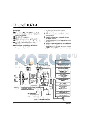UT1553B/BCRTM-WCA datasheet - BCRTM