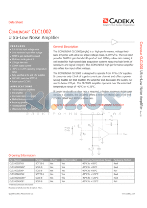 CLC1002IST6X datasheet - Ultra-Low Noise Amplifier